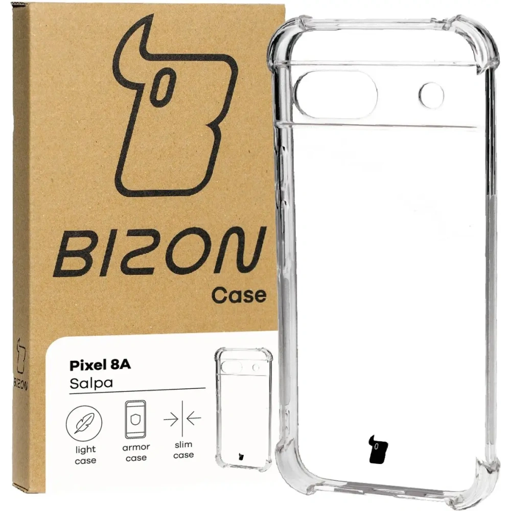 Etui Bizon Case Salpa do Pixel 8A przezroczyste