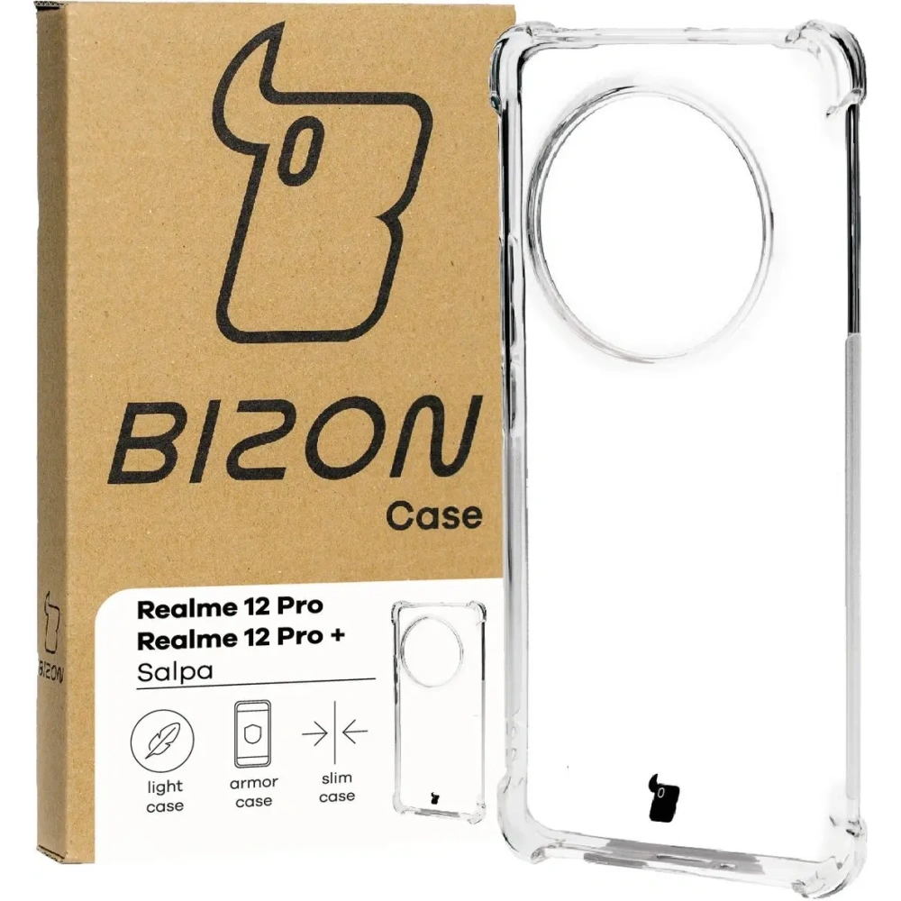 Etui Bizon Case Salpa do Realme 12 Pro/12 Pro+ przezroczyste
