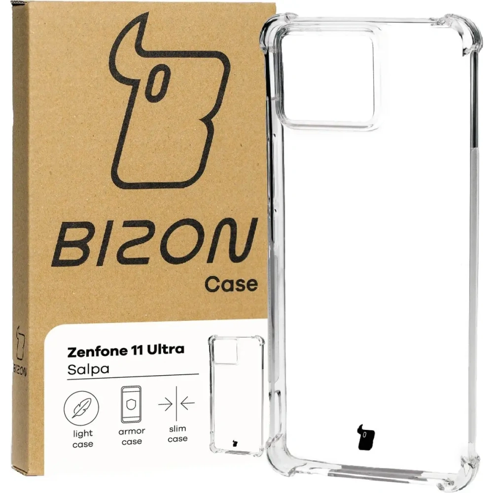 Etui Bizon Case Salpa do Asus Zenfone 11 Ultra przezroczyste