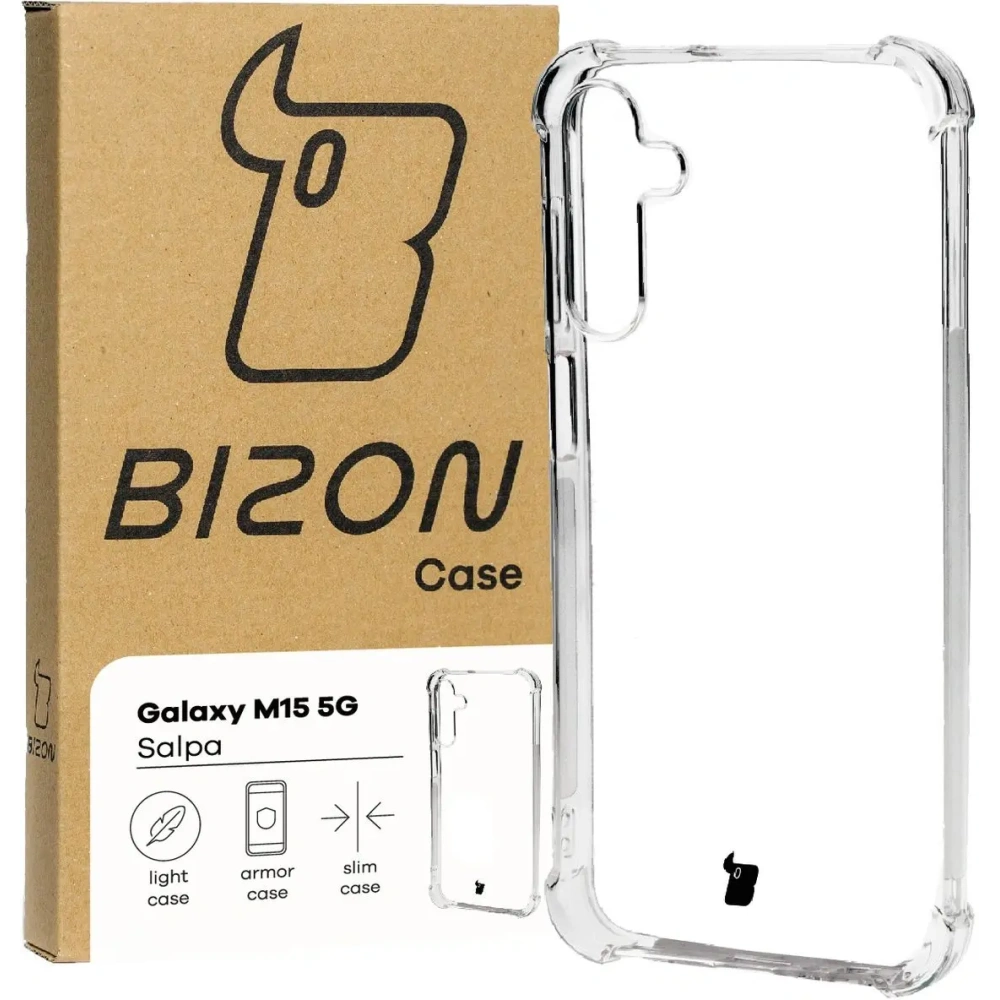 Etui Bizon Case Salpa do Samsung Galaxy M15 5G przezroczyste
