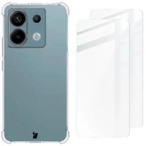 Buy Bizon Case Clear Pack case + 2x screen glass Xiaomi Poco X6 / Redmi Note 13 Pro 5G clear - BIZ5286 - {ean13} - Home Screen Store Europe