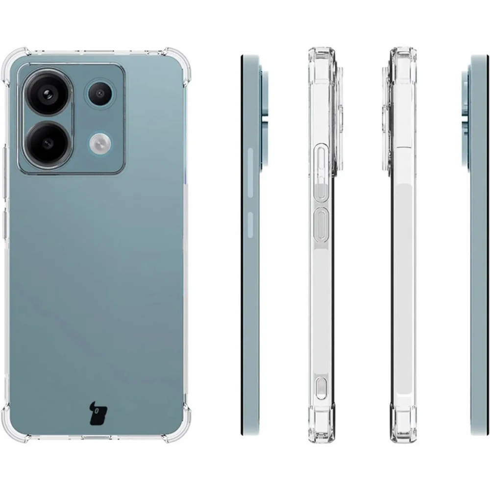 Etui + 2x szkło na ekran Bizon Case Clear Pack do Xiaomi Poco X6 / Redmi Note 13 Pro 5G przezroczyste