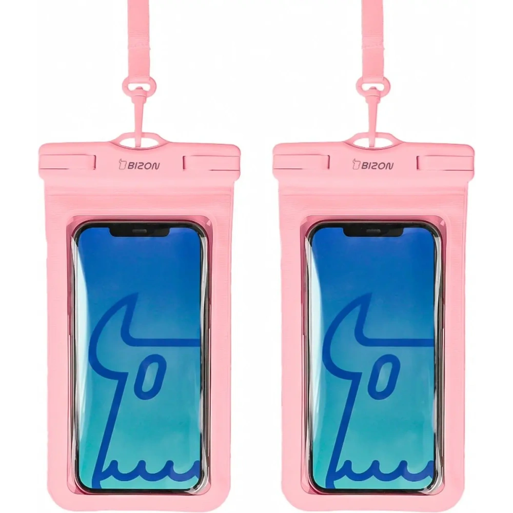 Etui wodoszczelne Bizon Case Hydrowrap [2 PACK] różowe