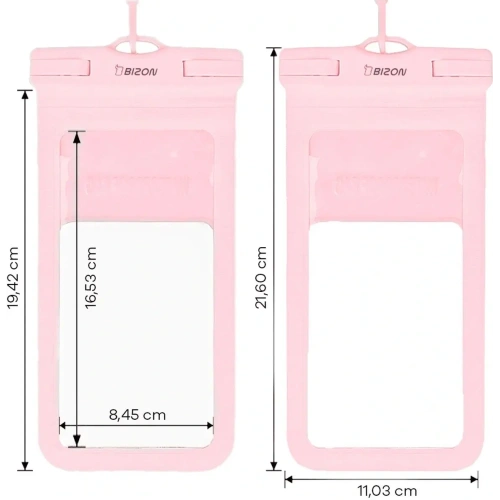 Kup Etui wodoszczelne Bizon Case Hydrowrap [2 PACK] růžové - BIZ4739 - {ean13} - Sklep Home Screen