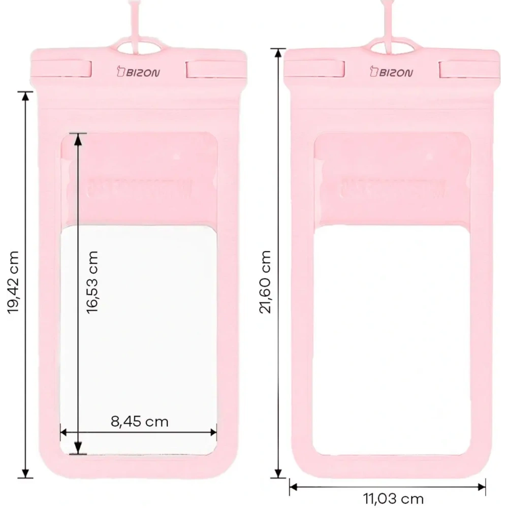Etui wodoszczelne Bizon Case Hydrowrap [2 PACK] różowe