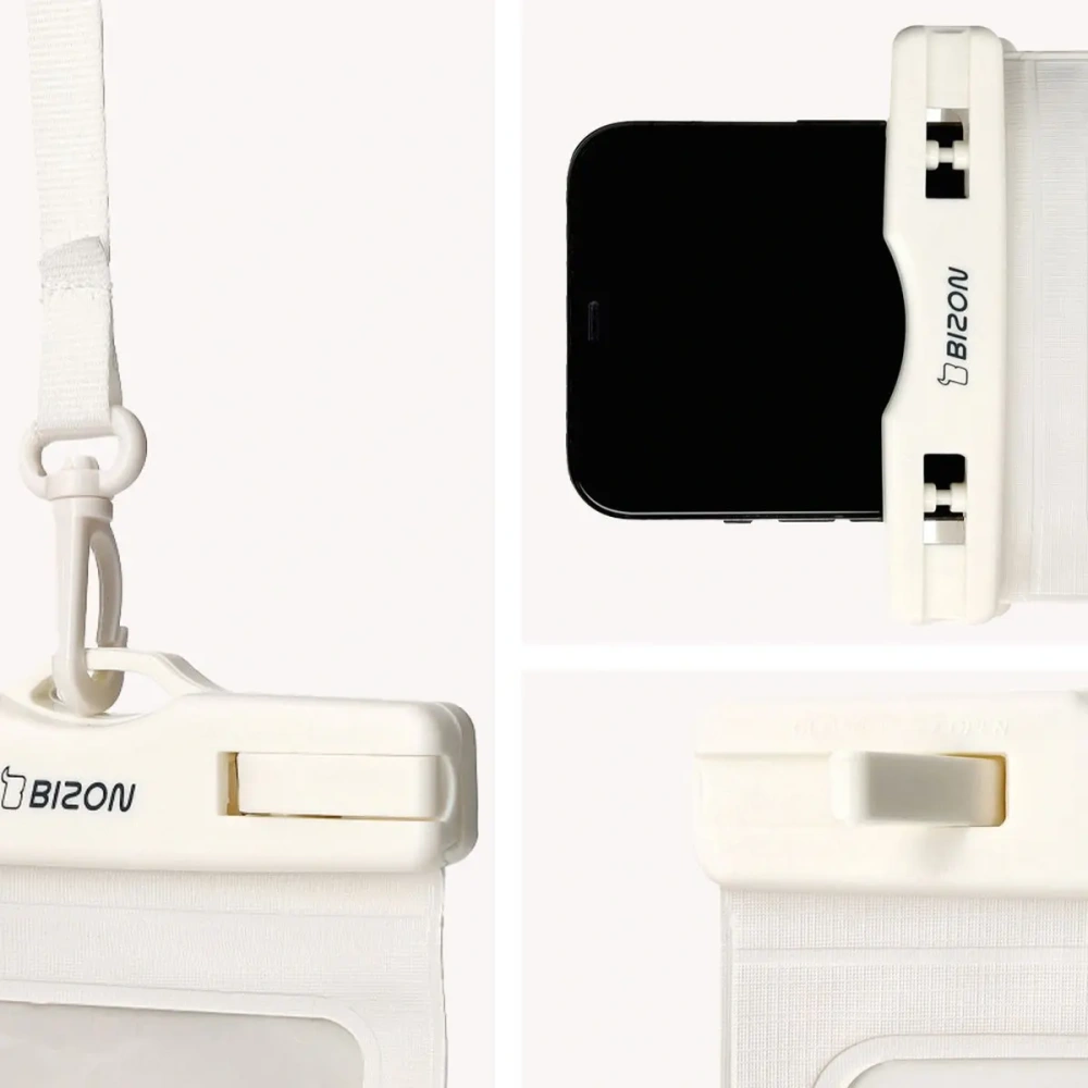 Etui wodoszczelne Bizon Case Hydrowrap [2 PACK] ecru