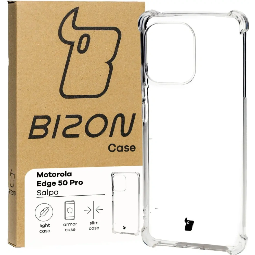 Elastyczne etui Bizon Case Salpa do Motorola Edge 50 Pro przezroczyste