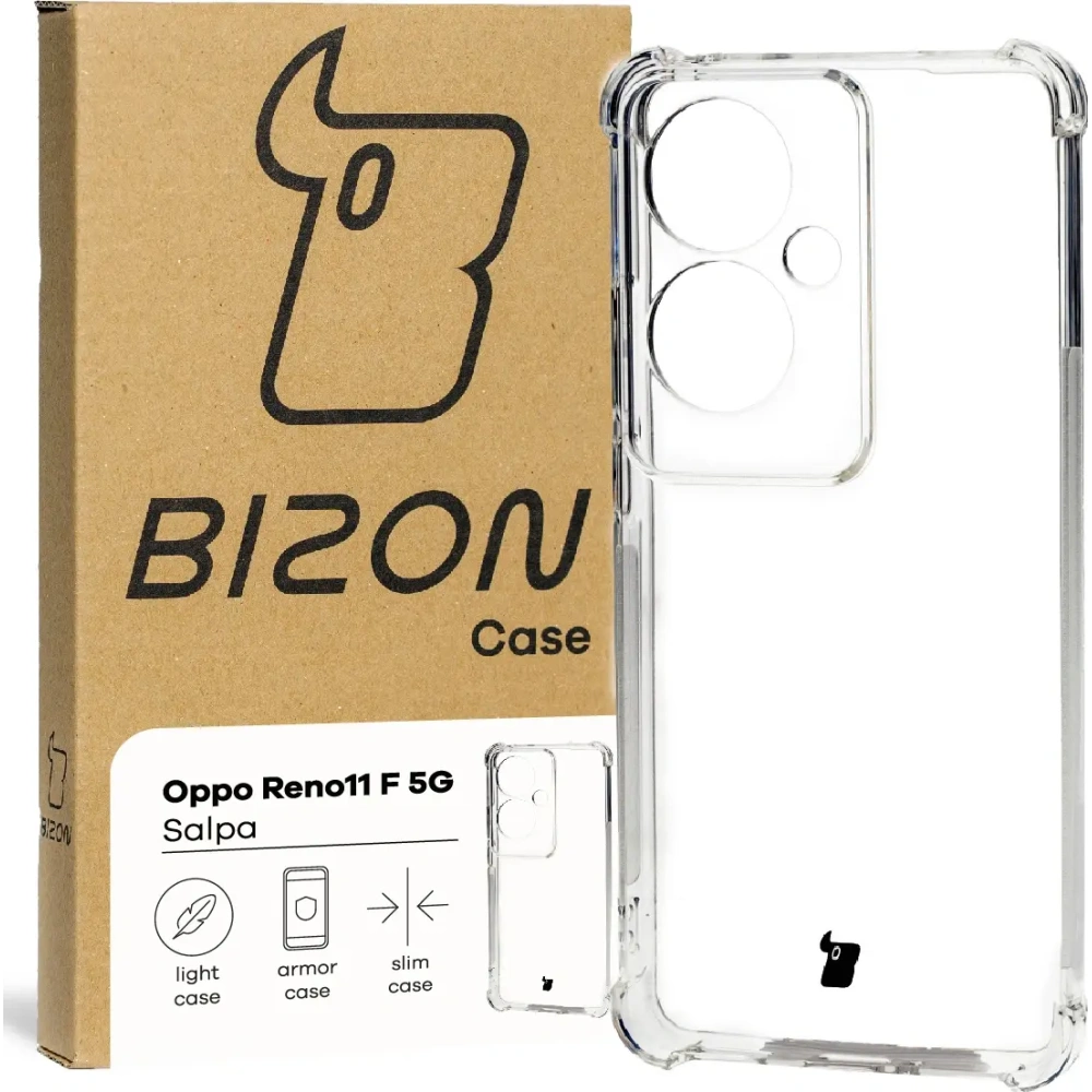 Etui Bizon Case Salpa do Oppo Reno11 F 5G przezroczyste