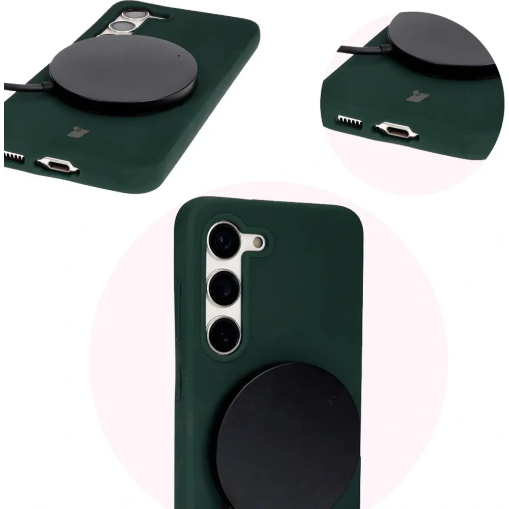 Etui silikonowe Bizon Soft Case do Samsung Galaxy S23 ciemnozielone