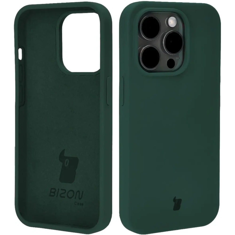 Etui silikonowe do Apple iPhone 14 Pro Bizon Soft Case ciemnozielone