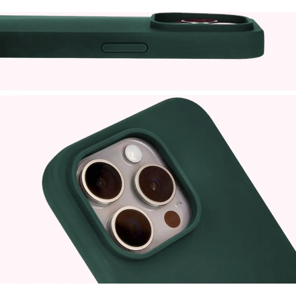 Etui silikonowe do Apple iPhone 14 Pro Bizon Soft Case ciemnozielone