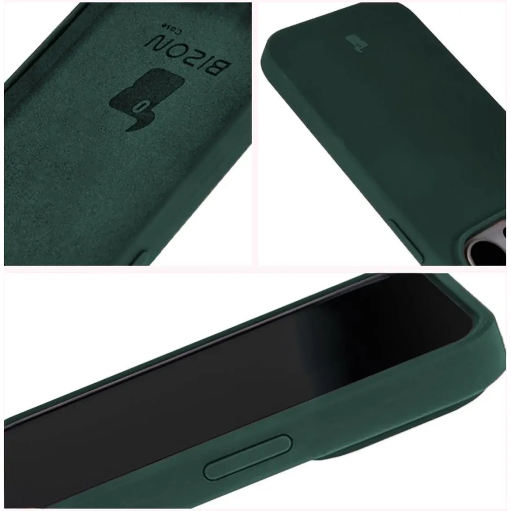 Etui silikonowe do Apple iPhone 14 Pro Bizon Soft Case ciemnozielone
