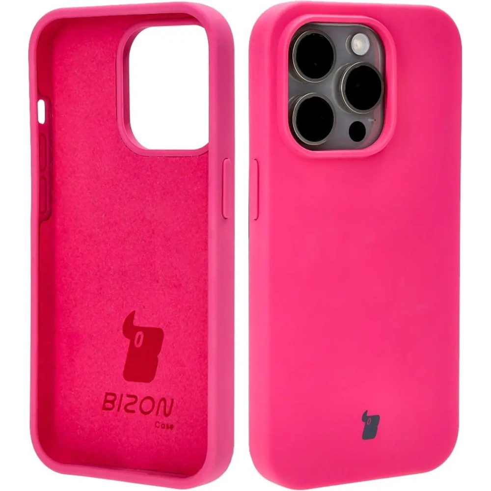 Etui silikonowe do Apple iPhone 14 Pro Bizon Soft Case fuksja