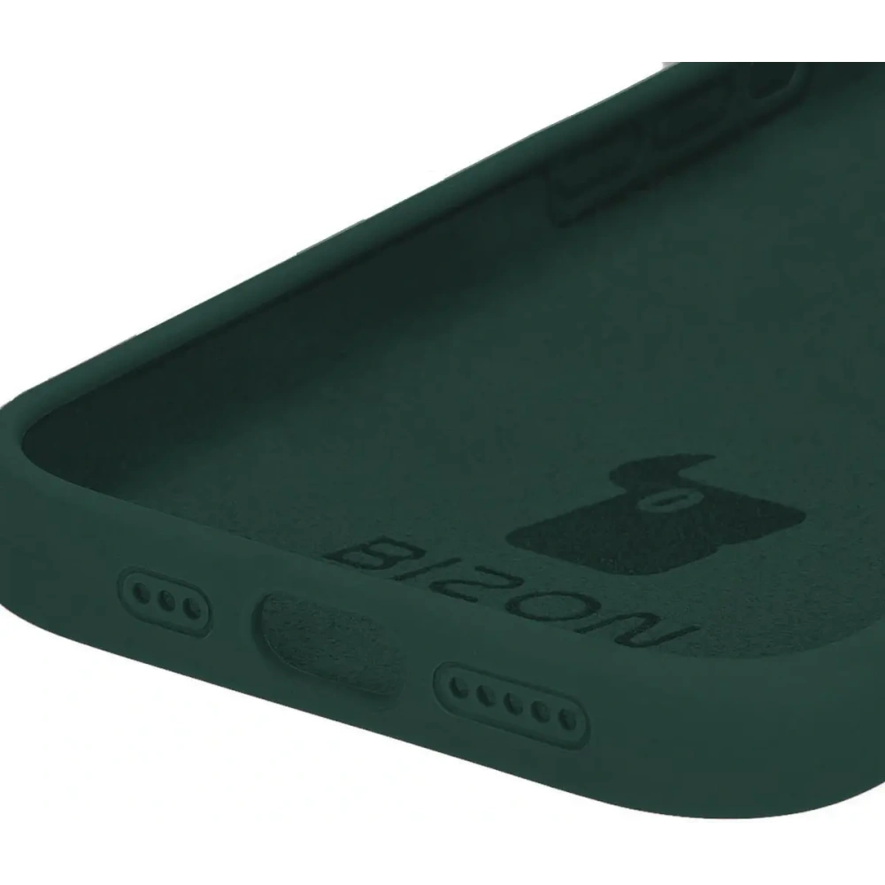 Etui silikonowe do Apple iPhone 15 Pro Bizon Soft Case ciemnozielone