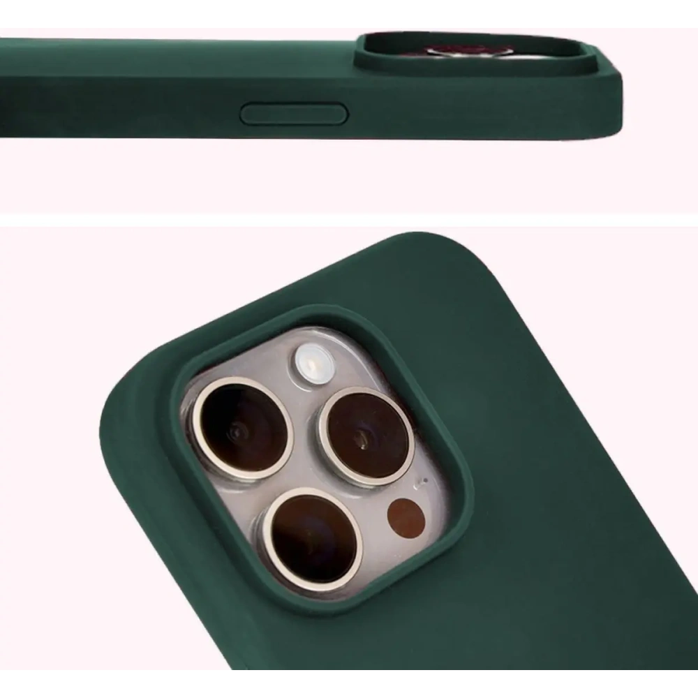 Etui silikonowe do Apple iPhone 15 Pro Bizon Soft Case ciemnozielone