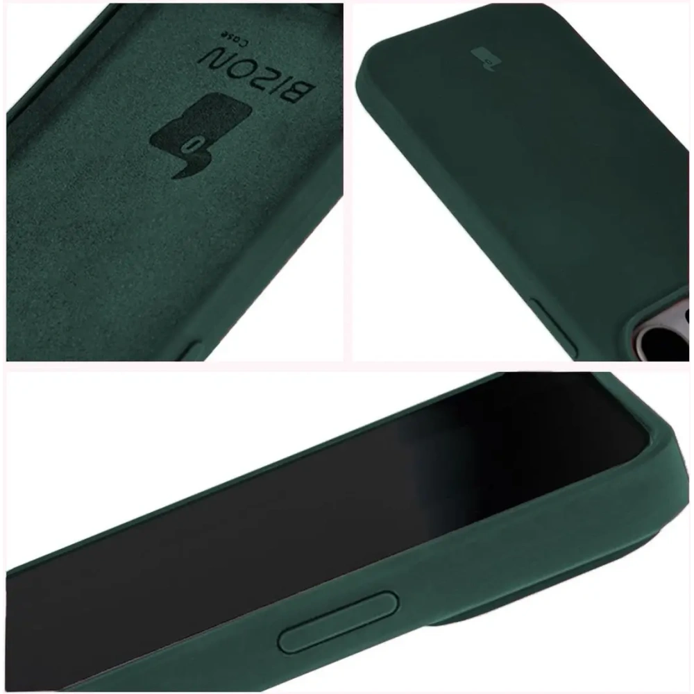 Etui silikonowe do Apple iPhone 15 Pro Bizon Soft Case ciemnozielone