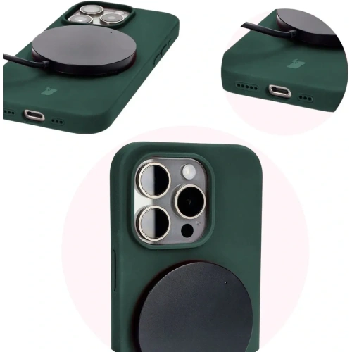 Kup Bizon Soft Case Apple iPhone 15 Pro verde închis - BIZ5324 - {ean13} - Sklep Home Screen