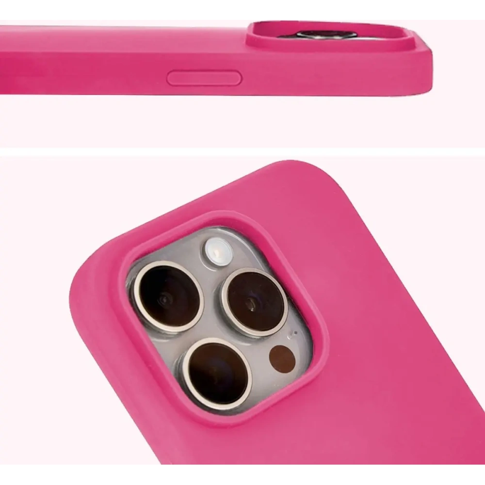Etui silikonowe do Apple iPhone 15 Pro Bizon Soft Case fuksja