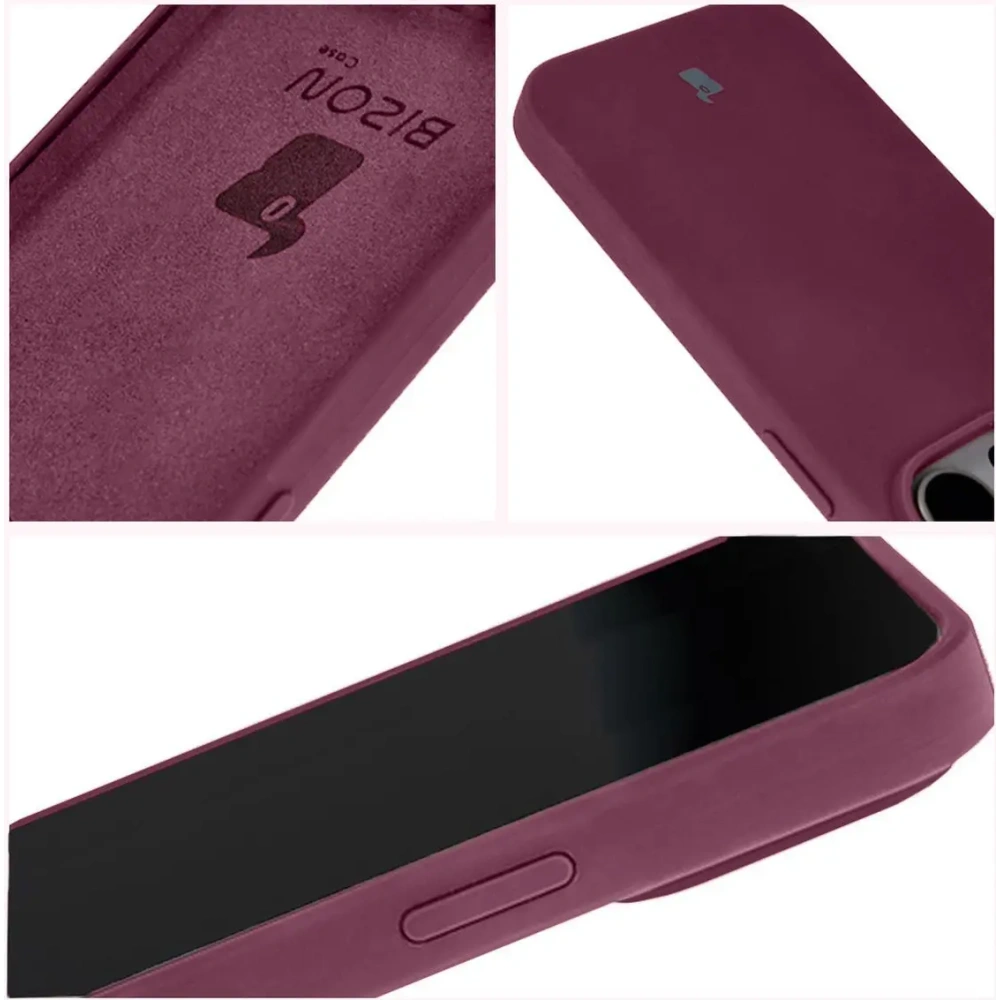 Etui silikonowe do Apple iPhone 15 Pro Bizon Soft Case ciemnofioletowe