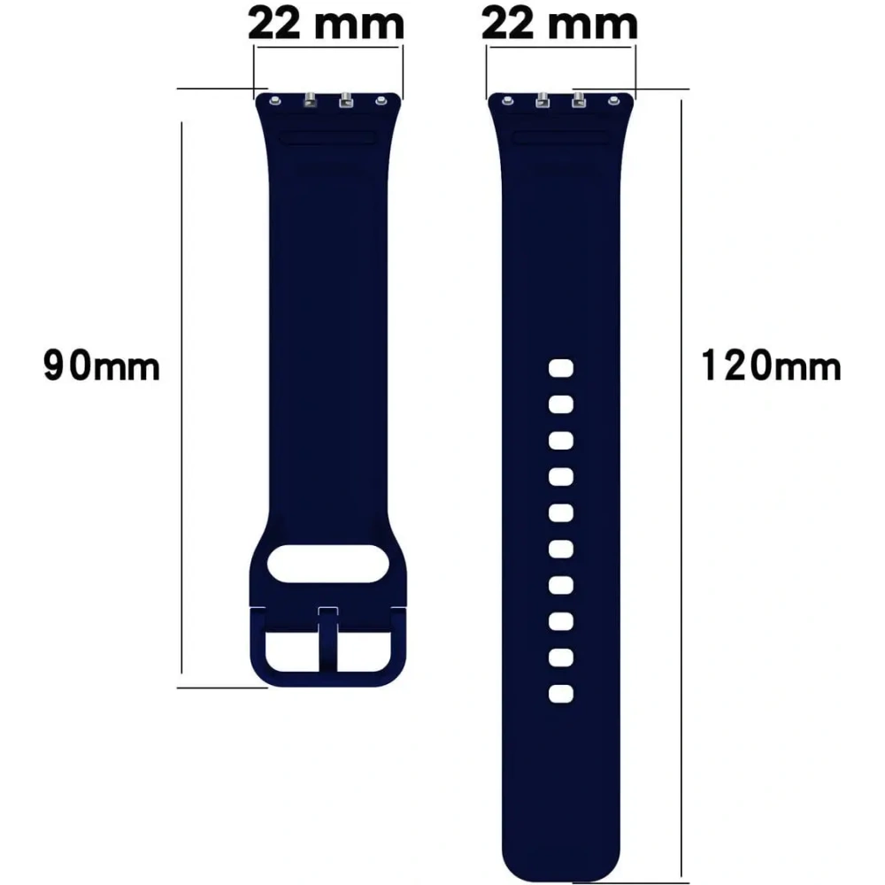 Pasek Bizon Strap Watch Silicone do Samsung Galaxy Fit 3 granatowy