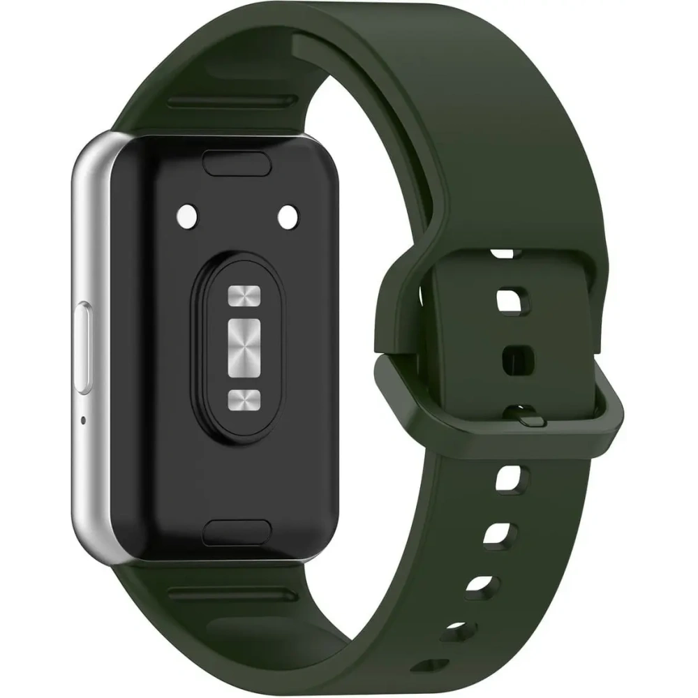 Pasek Bizon Strap Watch Silicone do Samsung Galaxy Fit 3 ciemnozielony