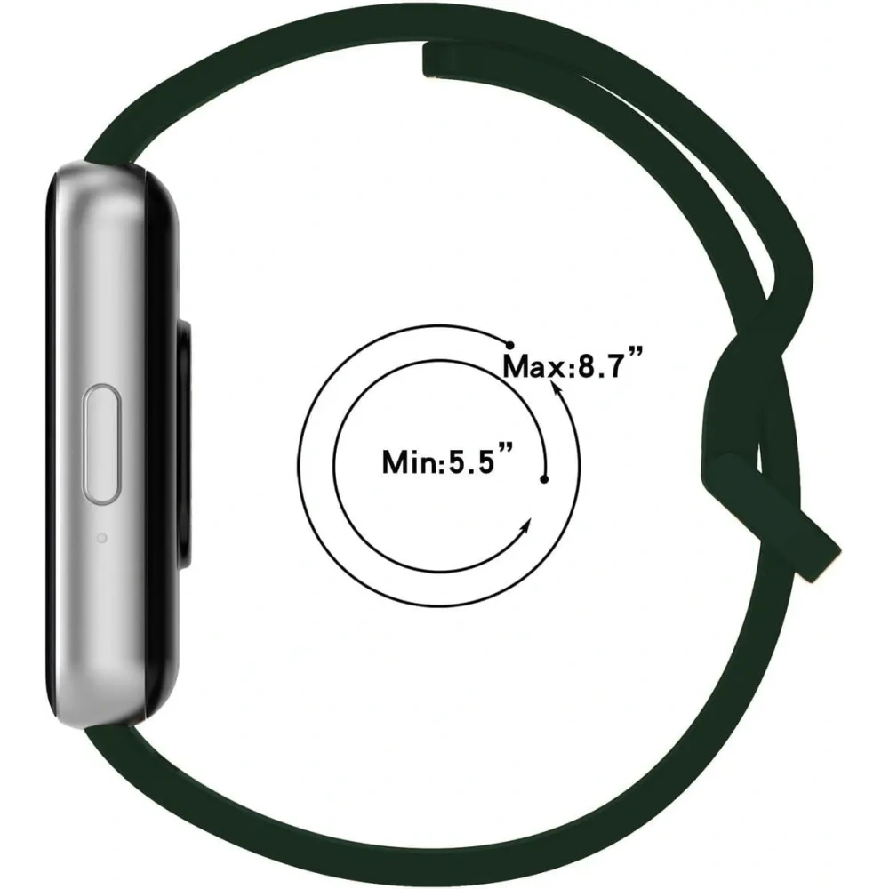 Pasek Bizon Strap Watch Silicone do Samsung Galaxy Fit 3 ciemnozielony