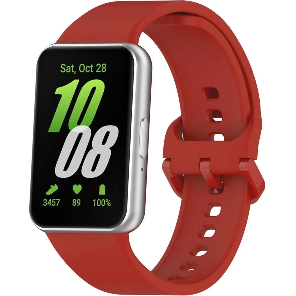 Pasek Bizon Strap Watch Silicone do Samsung Galaxy Fit 3 czerwony