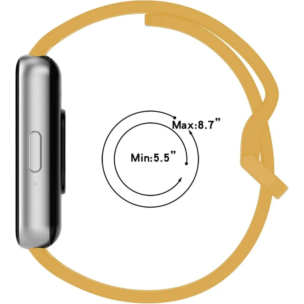 Pasek Bizon Strap Watch Silicone do Samsung Galaxy Fit 3 żółty