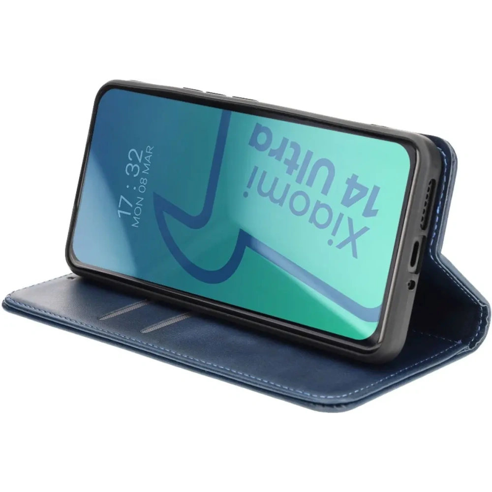 Etui z klapką Bizon Case Pocket Pro do Xiaomi 14 Ultra granatowe