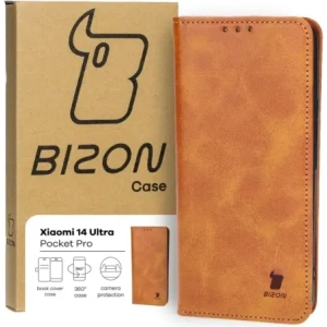 Kup Etui z klapką Bizon Case Pocket Pro do Xiaomi 14 Ultra brązowe - BIZ5353 - {ean13} - Sklep Home Screen