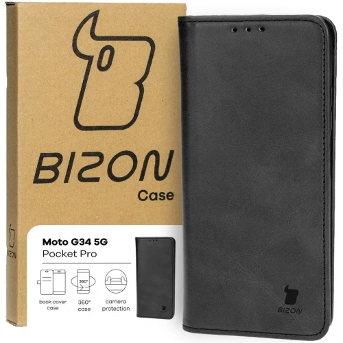 Kup Etui z klapką Bizon Case Pocket Pro do Motorola Moto G34 5G czarne - BIZ5354 - {ean13} - Sklep Home Screen