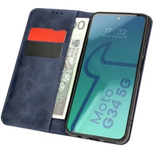 Kup Etui z klapką Bizon Case Pocket Pro do Motorola Moto G34 5G modré - BIZ5355 - {ean13} - Sklep Home Screen