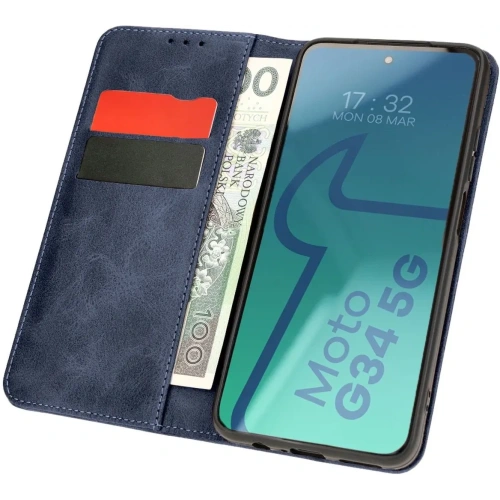 Buy Bizon Case Pocket Pro Motorola Moto G34 5G navy blue - BIZ5355 - {ean13} - Home Screen Store Europe