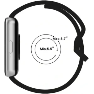 Ceas cu curea din silicon Bizon Samsung Galaxy Fit 3 negru
