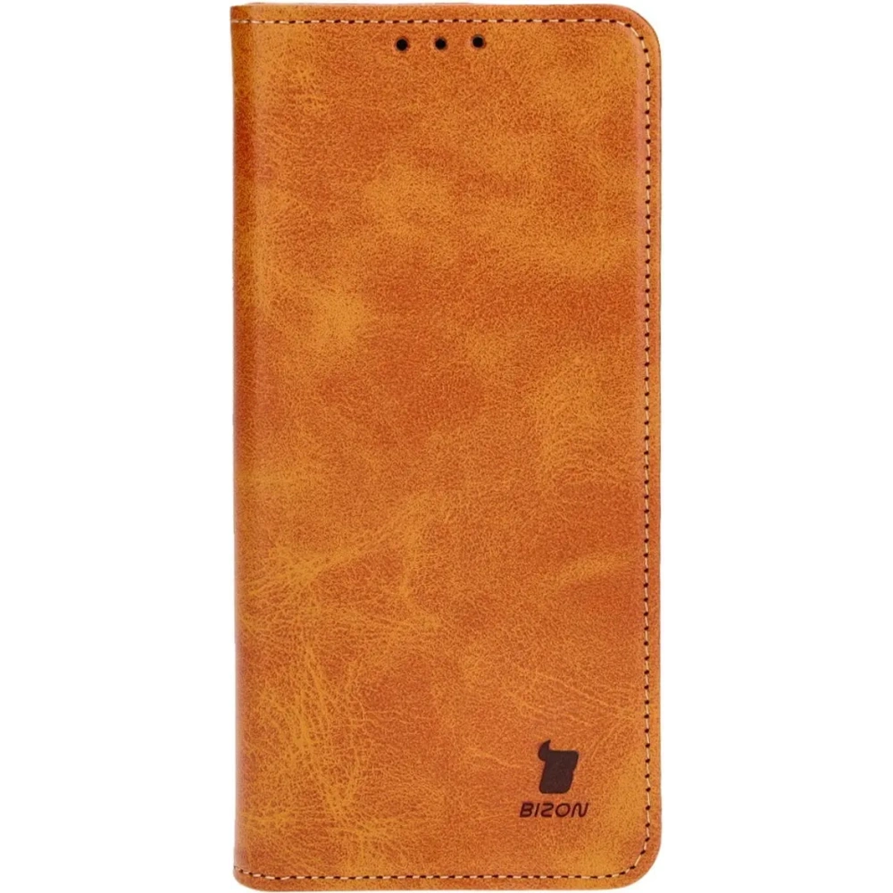 Etui z klapką Bizon Case Pocket Pro do Motorola Moto G34 5G brązowe