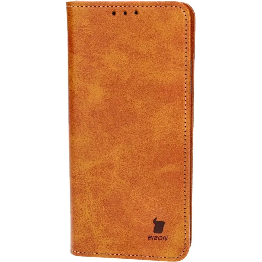Etui z klapką Bizon Case Pocket Pro do Motorola Moto G34 5G brązowe