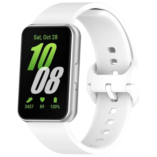 Kup Ceas cu curea din silicon Bizon Samsung Galaxy Fit 3 alb - BIZ5361 - {ean13} - Sklep Home Screen