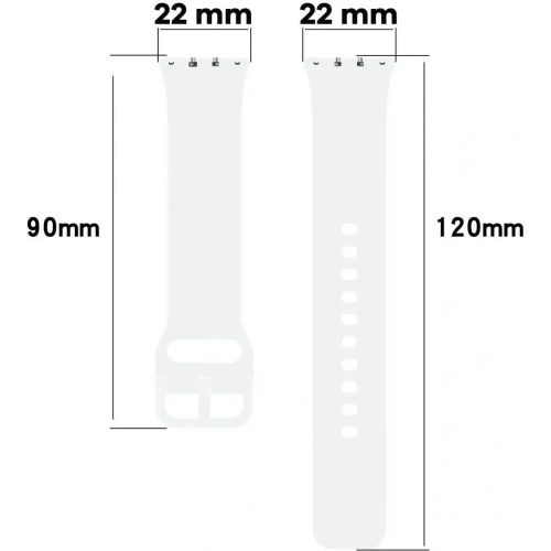 Buy Bizon Strap Watch Silicone Samsung Galaxy Fit 3 white - BIZ5361 - {ean13} - Home Screen Store Europe