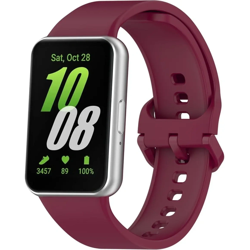 Pasek Bizon Strap Watch Silicone do Samsung Galaxy Fit 3 burgundowy