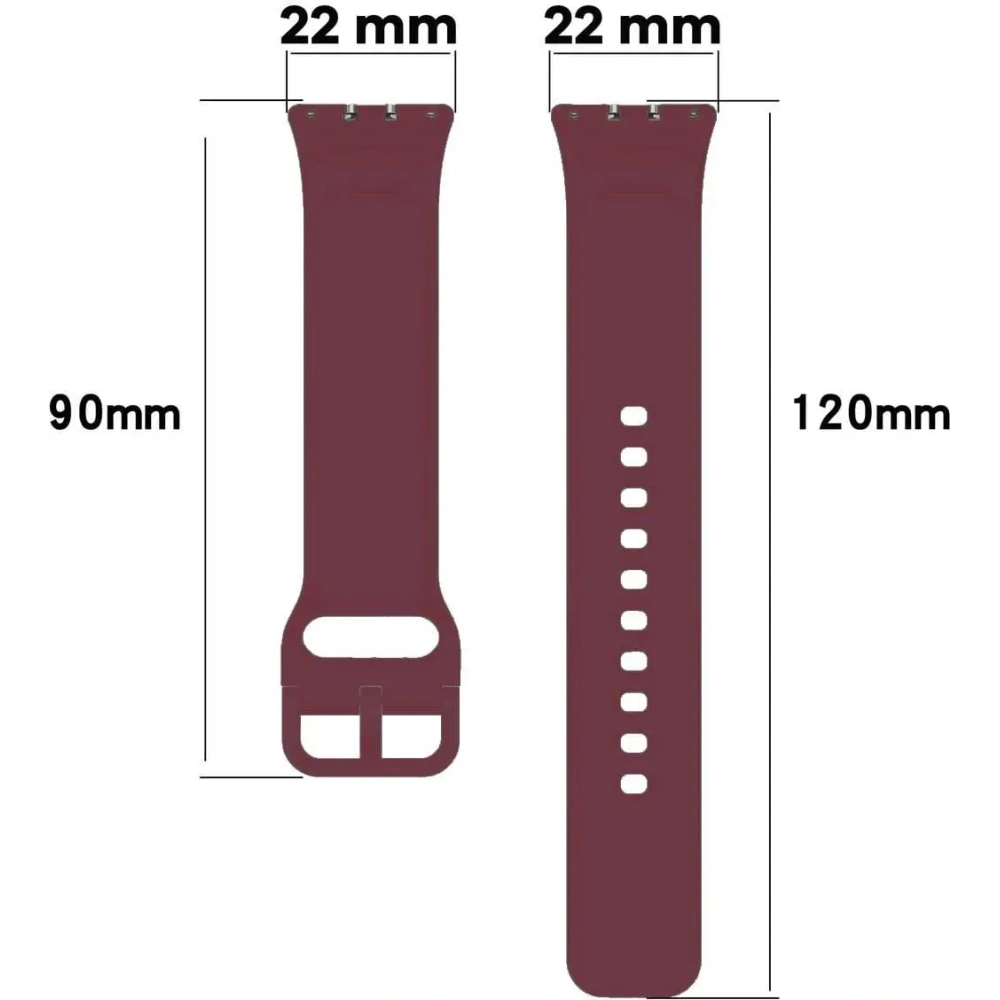 Pasek Bizon Strap Watch Silicone do Samsung Galaxy Fit 3 burgundowy