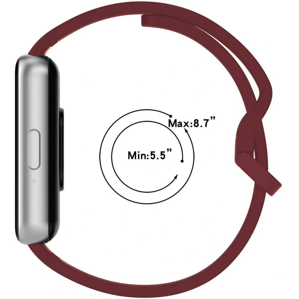 Pasek Bizon Strap Watch Silicone do Samsung Galaxy Fit 3 burgundowy