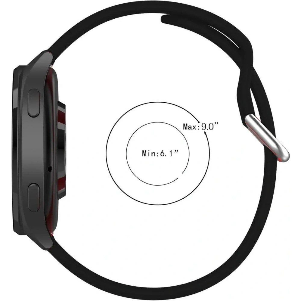 Pasek Bizon Strap Watch Silicone Pro do Xiaomi Watch 2 czarny