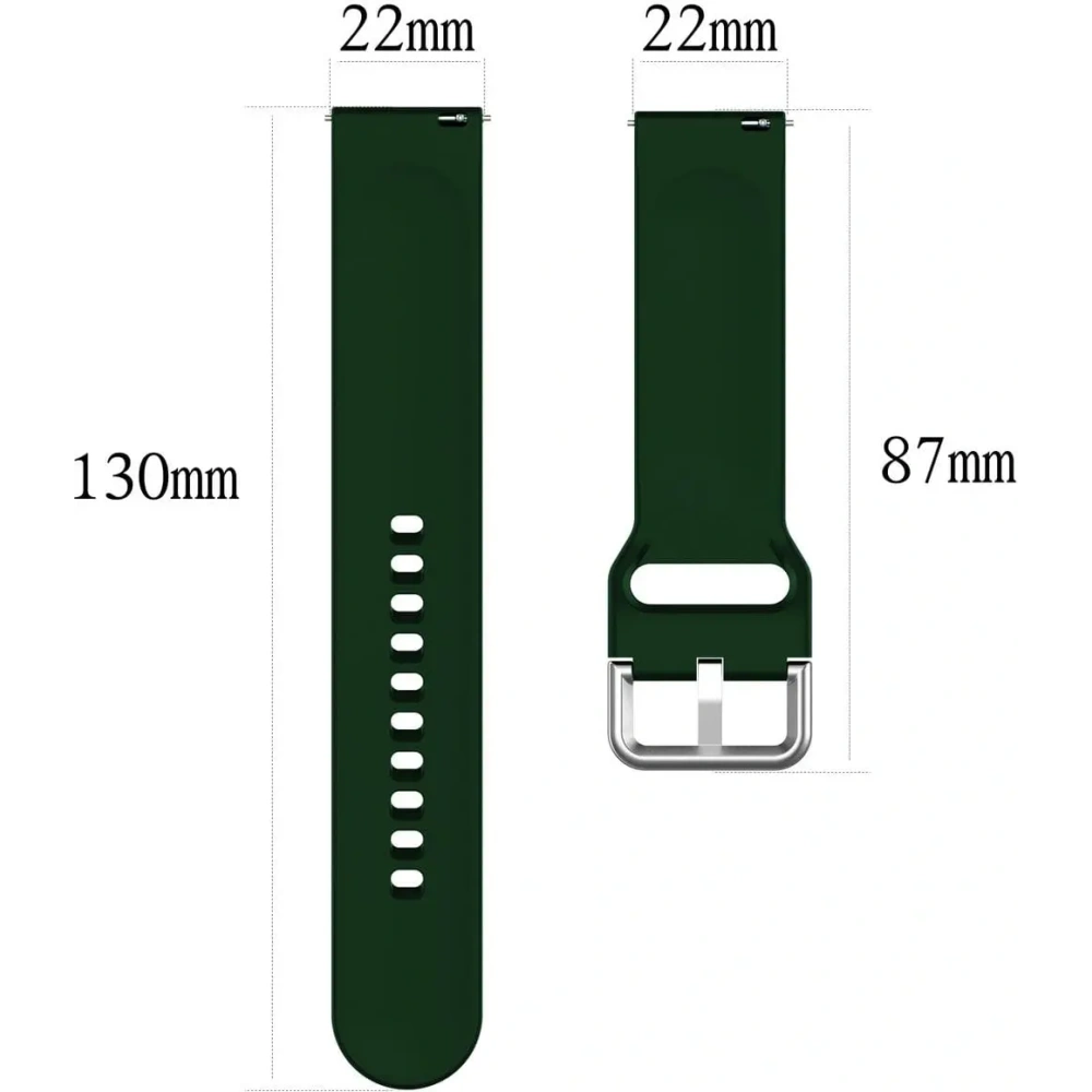 Pasek Bizon Strap Watch Silicone Pro do Xiaomi Watch 2 ciemnozielony