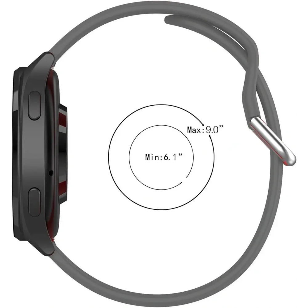 Pasek Bizon Strap Watch Silicone Pro do Xiaomi Watch 2 szary