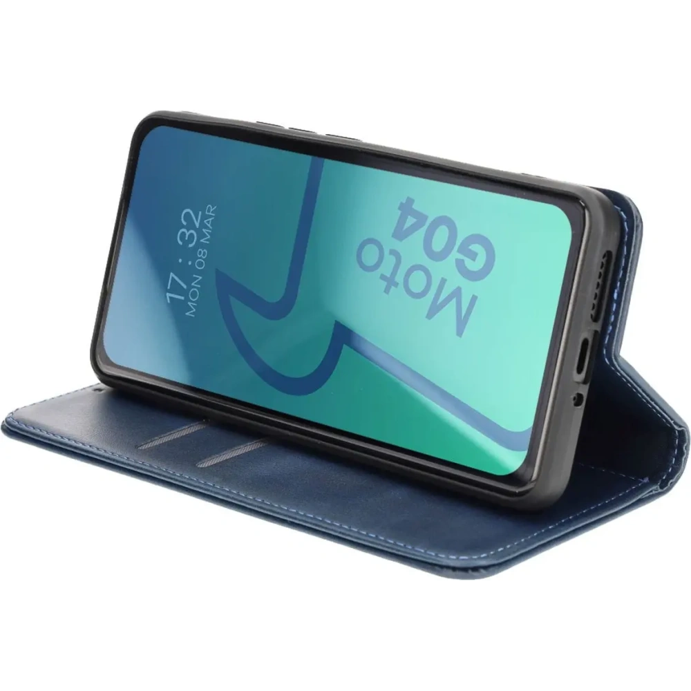 Etui z klapką Bizon Case Pocket Pro do Motorola Moto G04 / G24 granatowe