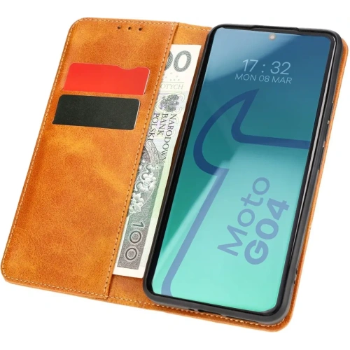 Kup Etui z klapką Bizon Case Pocket Pro do Motorola Moto G04 / G24 hnědé - BIZ5373 - {ean13} - Sklep Home Screen