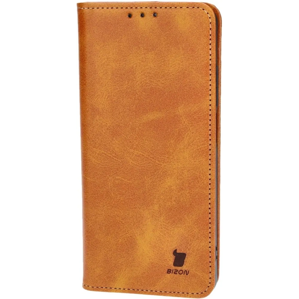 Etui z klapką Bizon Case Pocket Pro do Motorola Moto G04 / G24 brązowe