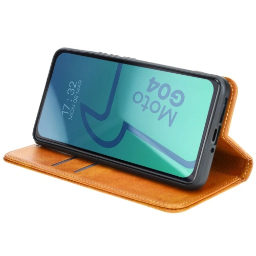 Kup Etui z klapką Bizon Case Pocket Pro do Motorola Moto G04 / G24 brązowe - BIZ5373 - {ean13} - Sklep Home Screen