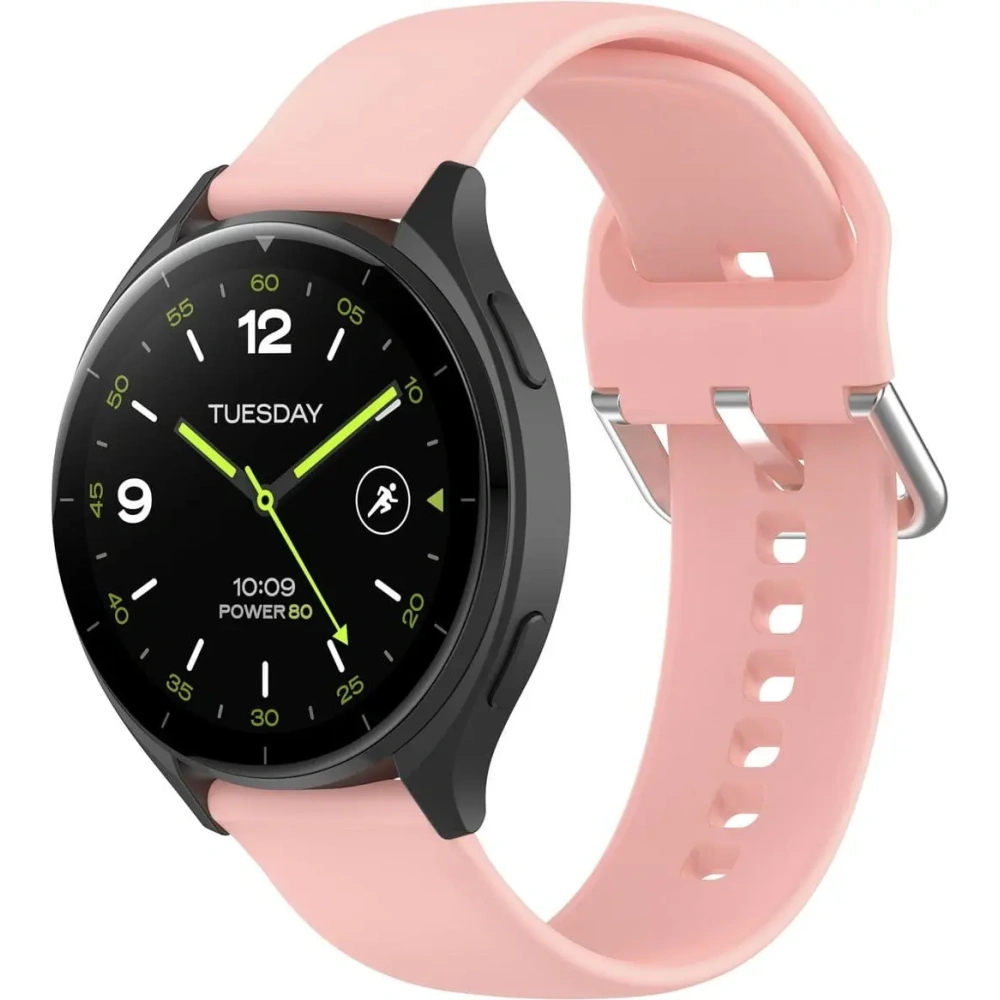 Pasek Bizon Strap Watch Silicone Pro do Xiaomi Watch 2 jasnoróżowy