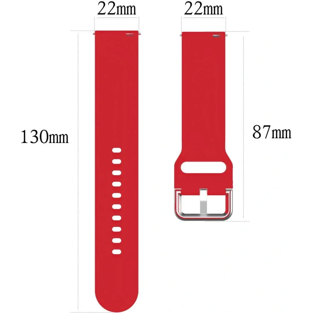 Pasek Bizon Strap Watch Silicone Pro do Xiaomi Watch 2 czerwony